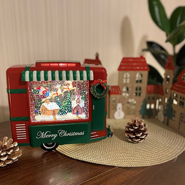 colorandseasons_373の-クリスマス置物　ウッドデコレーションスタンド　レッドの家具・インテリア写真