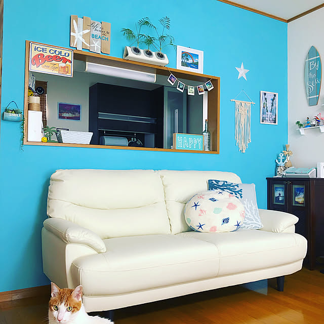 ニトリ　白　三人掛けソファー　nシールドキャッツ3　割引モール