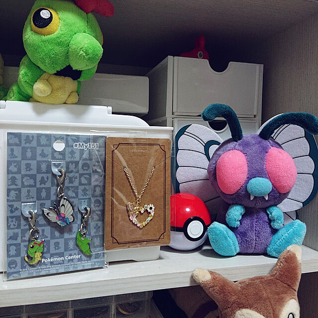 tora.maのポケモン(Pokemon)-ポケモンセンターオリジナル ぬいぐるみ Pokémon fit バタフリー 16×17×6(H×W×D:㎝)の家具・インテリア写真