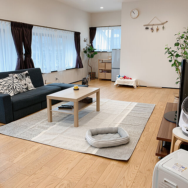 yukkki0610のニトリ-防ダニ加工 綿入りラグ(コットンタフト GY 200X240) の家具・インテリア写真