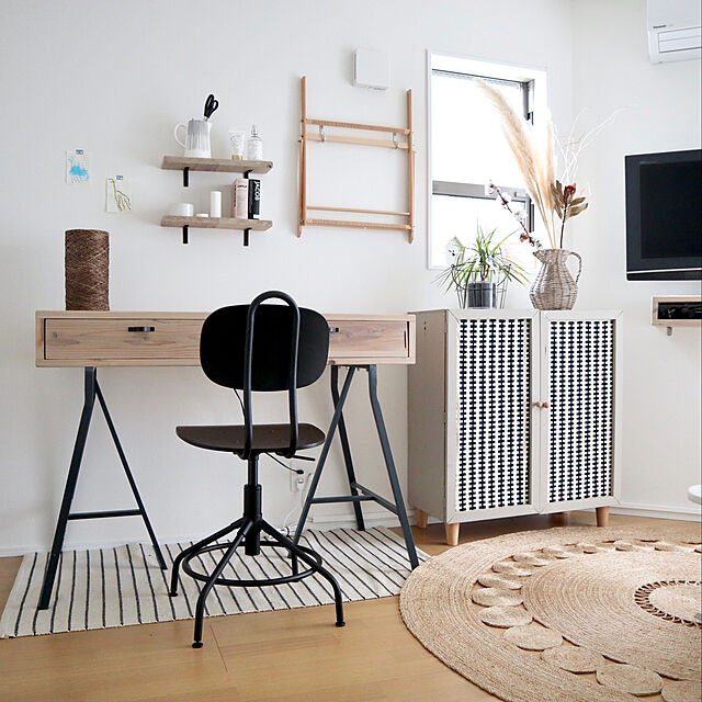 Yuyuのイケア-[IKEA/イケア/通販]KULLABERG クッラベリ 回転チェア, ブラック[D](b)(70325519)の家具・インテリア写真