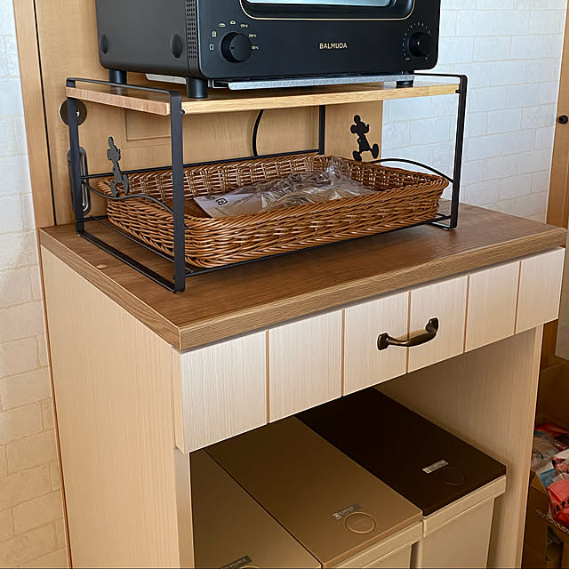 写真付きレビュー ベルメゾン ディズニー トースターラック スチール キッチンラックの通販商品 口コミ情報 Roomclipショッピング