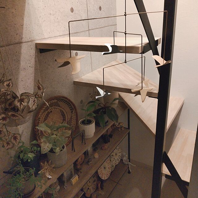 okameの志成販売-Horn Please MADE ブリキ モビール ワイルドグース 鳥 インテリア (ブルー)の家具・インテリア写真