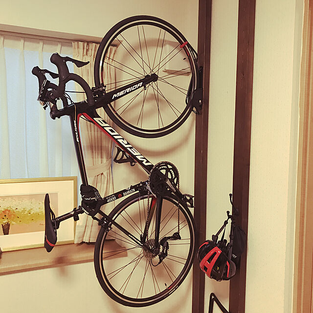 Tetsuyaのミノウラ(MINOURA)-ミノウラ(MINOURA) 自転車 ディスプレイスタンド バイクハンガーV 壁掛け式垂直収納型フック(マルチタイプ)の家具・インテリア写真