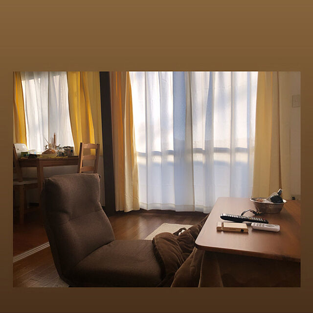 aoitoroのニトリ-通風・遮熱・遮像レースカーテン(エアトース プレーン100X176X2) 2枚 両開き 節電 の家具・インテリア写真