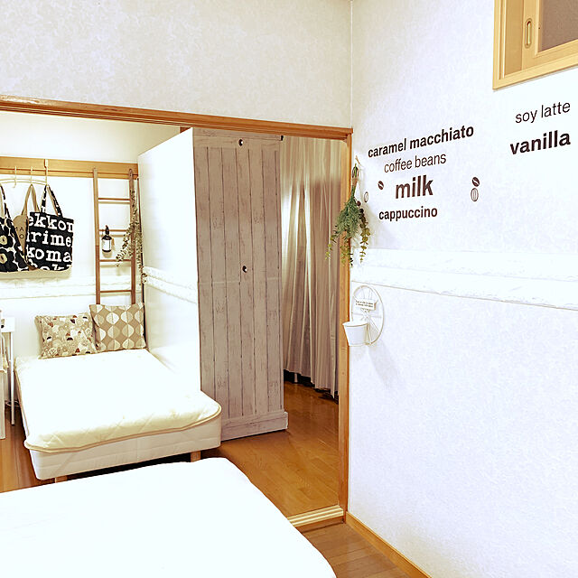 yukarimamaのニトリ-フリーカット間仕切りカーテン(ストライプ IV) の家具・インテリア写真