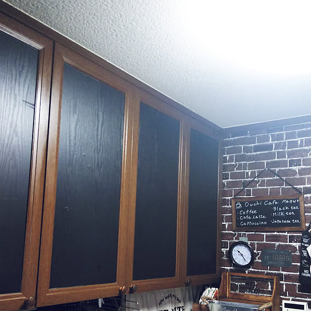 satoponのHANSARANG-壁紙シール 木目調 黒 ウォールステッカー DIY インテリア 防水シート かんたん貼り付けシールタイプ 45cm×10mの家具・インテリア写真
