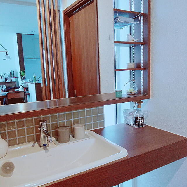 amaguri6233のマーナ-マーナ (marna) エコカラット 洗面トレー ホワイト ( 珪藻土不使用 / 速乾 ) 洗面所 水回り (乾燥 除湿 早く乾かす) 洗面台 吸水 W589Wの家具・インテリア写真