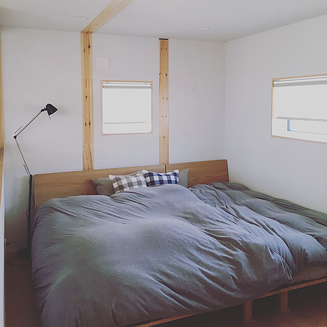 risako1107の無印良品-ベッドフレーム・スモール・オーク材の家具・インテリア写真