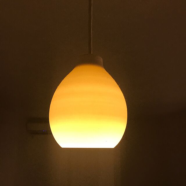 misamariの-信楽焼き（しがらきやき）の照明 AR Piece TOU-LIGHT large 陶ライト ラージ白い陶器の照明 信楽焼 ペンダントランプ 和照明：の家具・インテリア写真