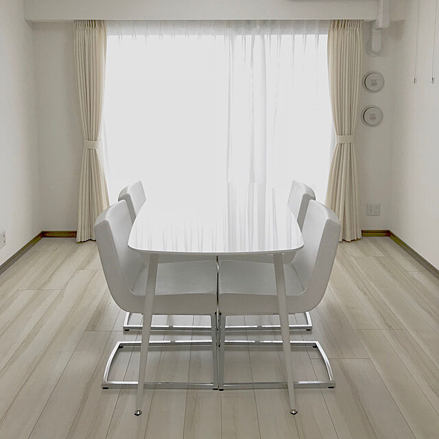 SuMickolioの-GLOSS グロス ダイニングテーブル140（ハイグロスホワイトトップ） 送料無料の家具・インテリア写真