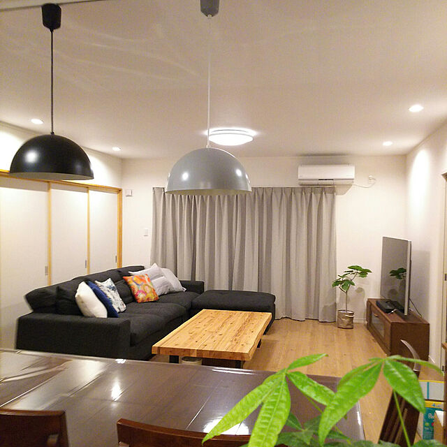 mimimoの無印良品-ポリエステルスラブ（防炎・遮光性）プリーツカーテン／グレー 幅１００×丈２００ｃｍ／グレーの家具・インテリア写真