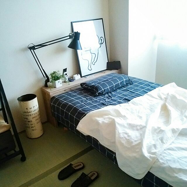 tonyのニトリ-枕カバー(ウィンドウペンGY)  【玄関先迄納品】の家具・インテリア写真
