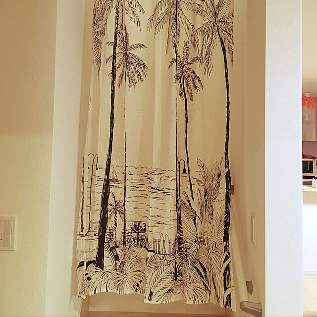 fuwafuwaのキーストーン-LANDSCAPE カーテン カリフォルニア カーテン おしゃれ のれん 暖簾 目隠し 間仕切り 白の家具・インテリア写真
