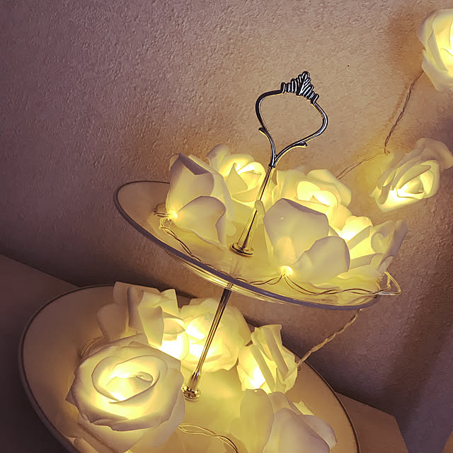 Teeea_07のYozoki-AKARUI イルミネーションライト電飾 LED電池式 バラライト ワイヤーライト ガーデンライト 20LED サンタ 置物 パーティー電飾 ホーム屋内装飾 ロマンチックなプレゼントの家具・インテリア写真
