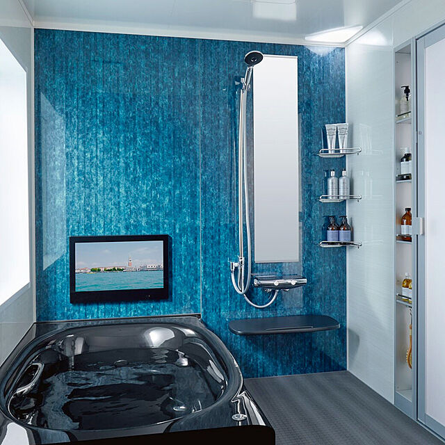 dreamotasukeの-システムバスルーム アライズ Ｍタイプ 1316(0.75坪強)サイズ アクセント張りB面 LIXIL リクシル 戸建用 ユニットバス 住宅 浴槽 浴室 お風呂 リフォームの家具・インテリア写真