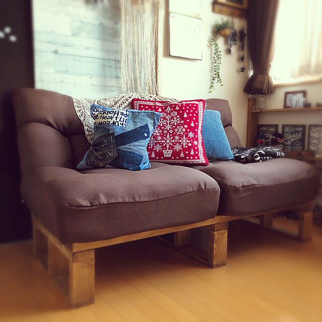 Miyuのニトリ-つながるポケットコイル座椅子(レガ BE) の家具・インテリア写真