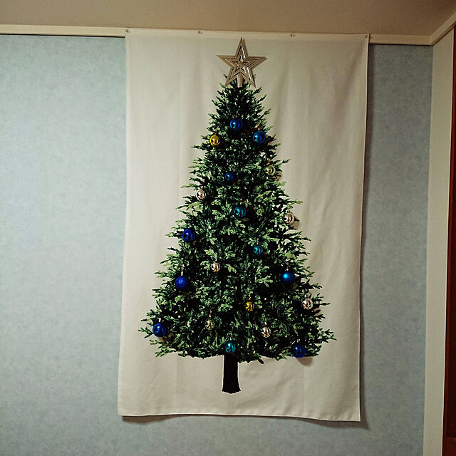 sayuの-クリスマスツリー タペストリー トーカイ ウッド柄パネル オックス 90cm単位|インスタグラムで人気 送料無料の家具・インテリア写真