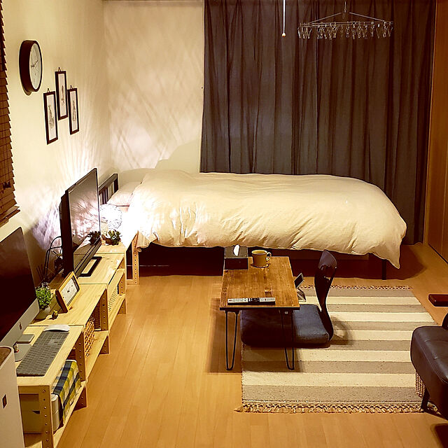 ruchicoccoのニトリ-シングルパイプベッド(バジーナFV BK) の家具・インテリア写真