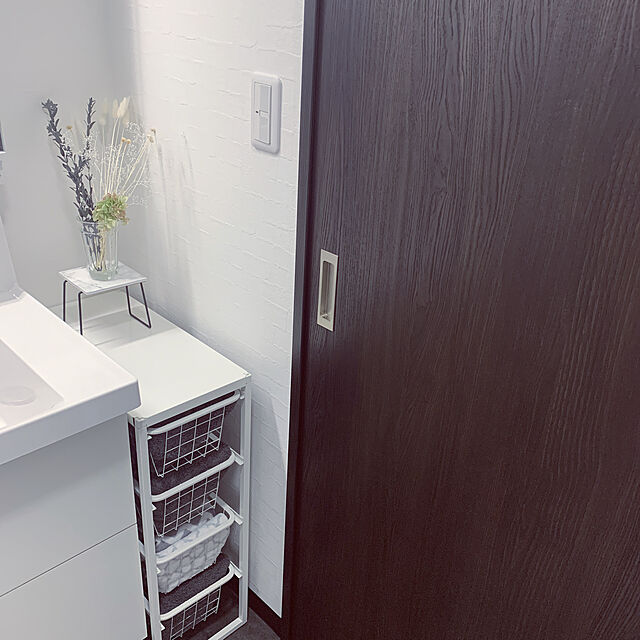 Micccaのイケア-IKEA イケア JONAXEL ヨナクセル フレーム/ワイヤーバスケット/トップシェルフ キッチン 洗濯 洗面所 サイズ 25x51x70 cmの家具・インテリア写真