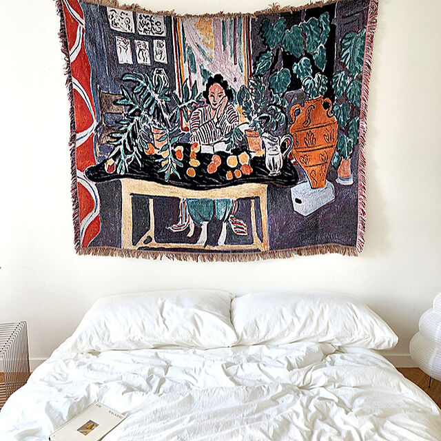 wilson_kehのPeel Forest-アンリ マティス エトルリアの花瓶のある室内 1940ラグ ブランケット マルチカバー 130X160cm…の家具・インテリア写真