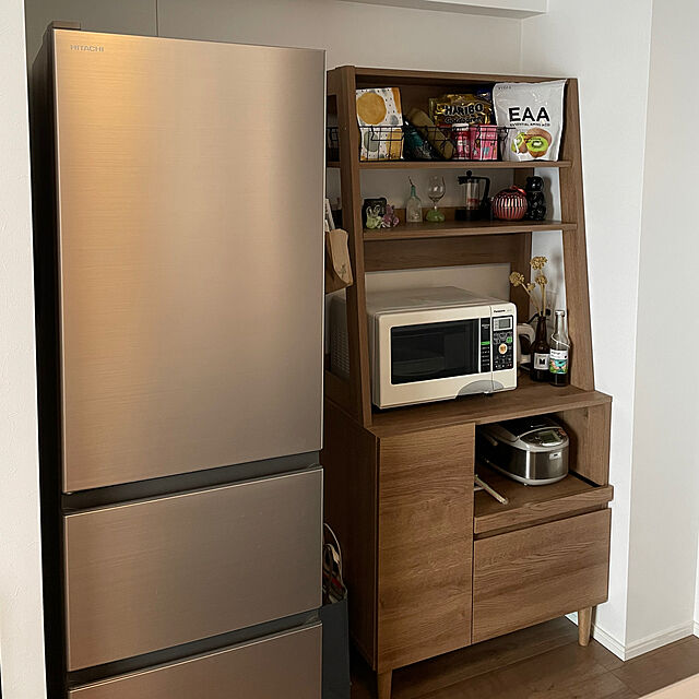 alialieの日立(HITACHI)-日立 冷蔵庫 幅54cm 315L ライトゴールド R-V32SVL N 3ドア 左開き まんなか野菜室 シンプルデザインの家具・インテリア写真