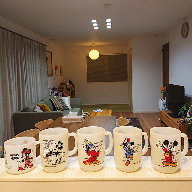 snowdropの-Fireking　ファイヤーキング　海外直輸入品USED品　ヴィンテージ　マグカップ　mug　ミッキー＆ミニー　マグ　Mickey＆Minnie　ディズニー　Disneyの家具・インテリア写真