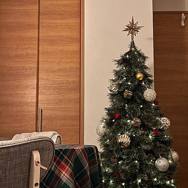 sakanaaaの-クリスマスツリー 150cm スリム 木製ポット 松ぼっくり付き ドイツトウヒツリー 北欧 ポットツリー おしゃれ ヌードツリー ドイツトウヒ ツリーの家具・インテリア写真