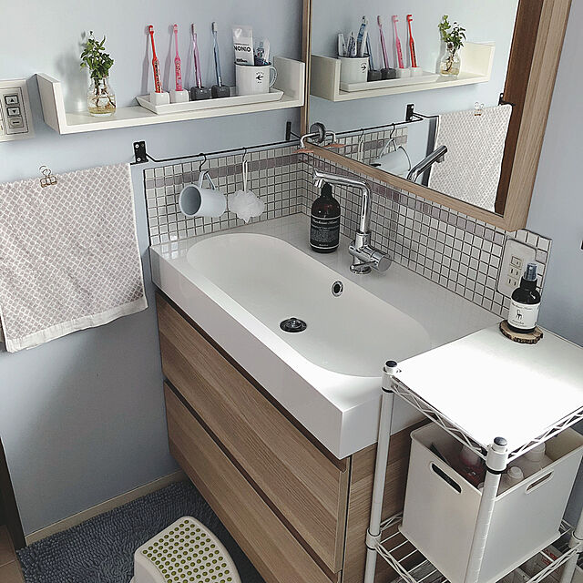 Yayoiのイケア-[IKEA/イケア/通販]LUNDSKAR ルンドシェール 洗面台用混合栓 ストレーナー付き, クロムメッキ[B](a)(00240024)の家具・インテリア写真