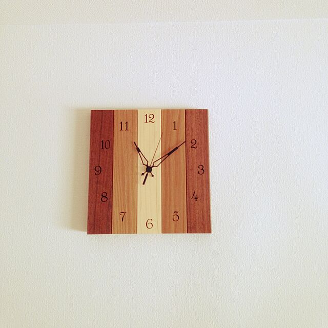 koyoの-壁掛け 時計 時計 木製   壁掛け時計 スクエア    ササキ工芸 旭川 クラフトの家具・インテリア写真