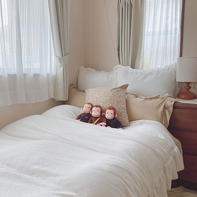 george.biscuitのニトリ-ジャンボクッションカバー(レジェWH2 65×65cm) 綿 リネン フェミニン の家具・インテリア写真