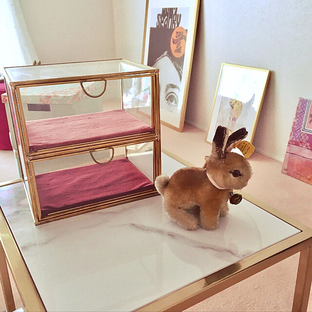 pipiの-レーヌ ネストテーブル （ゴールド×ホワイト） 【W310】 送料込価格の家具・インテリア写真