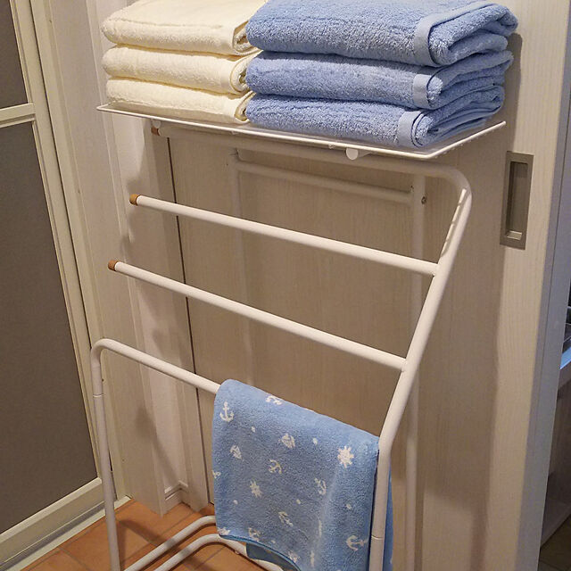 fumiの-【まとめ買いでさらにお安く】バスタオルが4枚干せるバスタオルハンガーの家具・インテリア写真