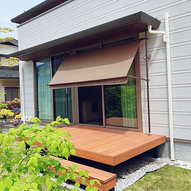 somitasaのタカショー-タカショー(Takasho) クールサマーオーニング モカ 3000 約W311×D126.5×H301cmの家具・インテリア写真