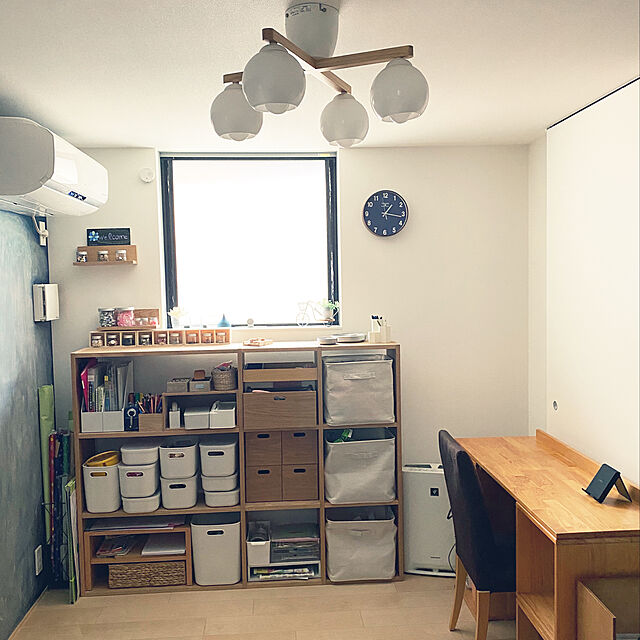 utayukaのニトリ-クローゼット収納ボックス(シオン35cmフタツキLGY) の家具・インテリア写真