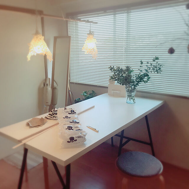 RuriのIKEA (イケア)-IKEA(イケア) LINNMON テーブルトップ ホワイトの家具・インテリア写真