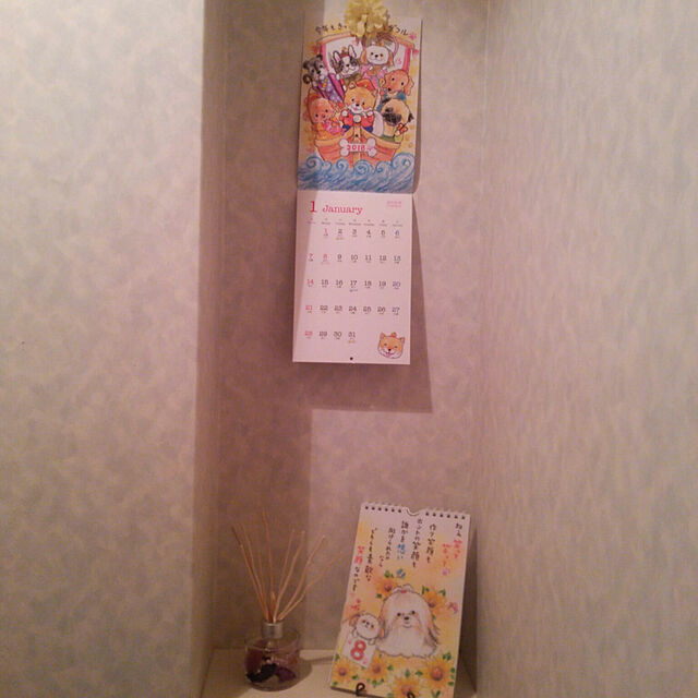 atsupoeの-2018 年　絵描きのサリーカレンダー　 こころいっぱいのありがとう 壁掛けの家具・インテリア写真