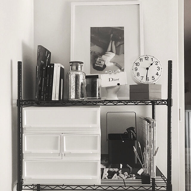 YUKIのニトリ-〔幅37.6×奥行35.8×高さ12.6ｃｍ〕マルチ収納 Sワイド(オールクリアSワイド) の家具・インテリア写真