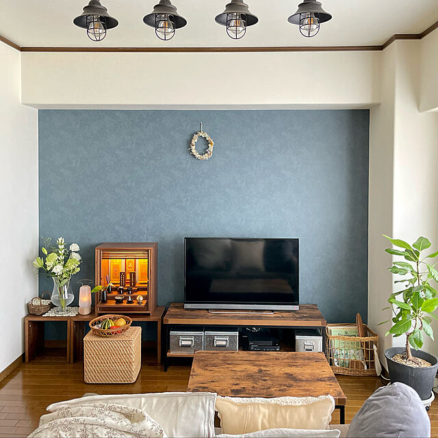 yasuyo66の無印良品-【無印良品 公式】コの字の家具・積層合板・ウォールナット材・ 幅70×奥行30×高さ35cmの家具・インテリア写真