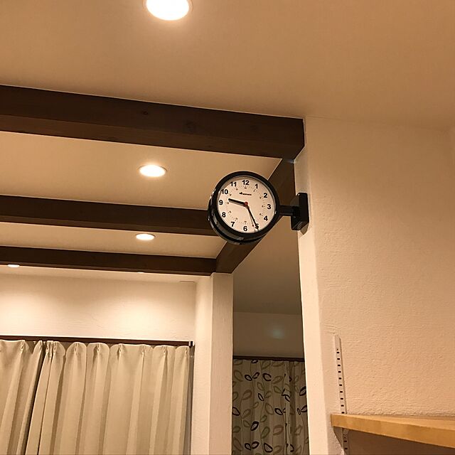 izufuuの-Double face wall clock 170D S624-659BK　ダブルフェイスウォールクロック　ブラックの家具・インテリア写真