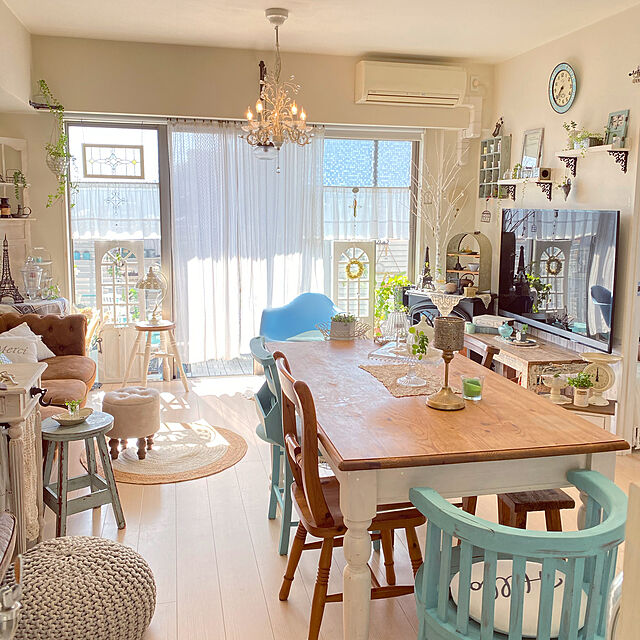 rieのニトリ-チェアパッド(リンク2 IV & GY) の家具・インテリア写真