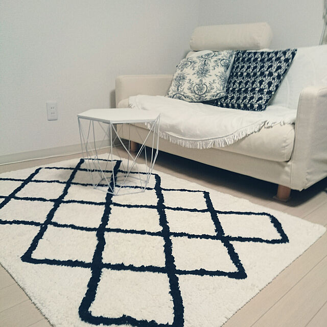 micchiの無印良品-綿帆布ソファ本体スリムアーム用カバー／生成の家具・インテリア写真