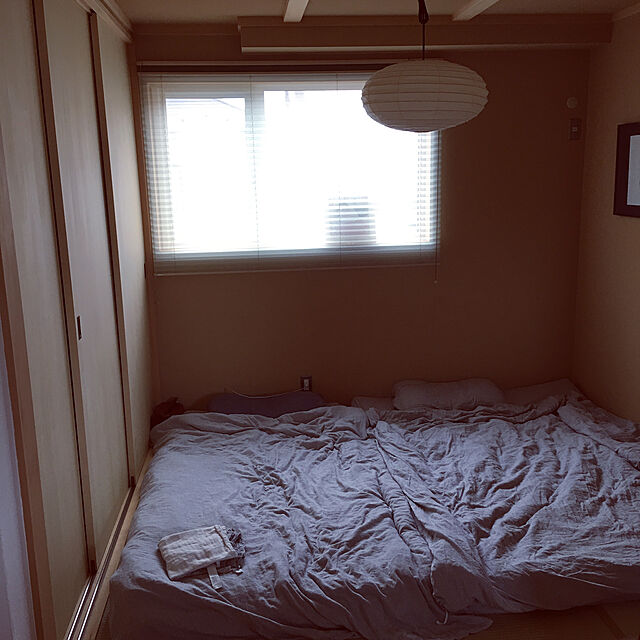 otohinaの無印良品-オーガニックコットン二重ガーゼボックスシーツ・ＳＳ／グレーの家具・インテリア写真