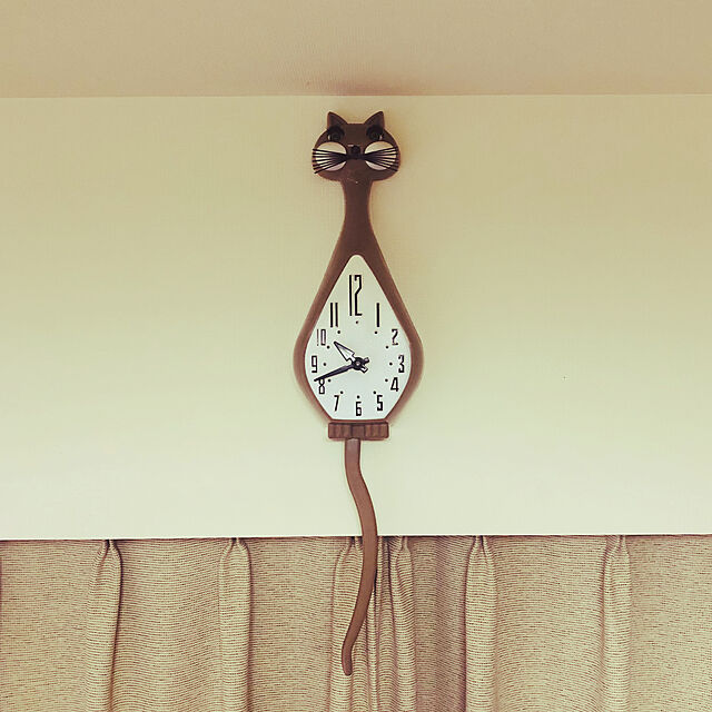 smiliemの-Simone Black Cat Animated Wall Clock [並行輸入品]の家具・インテリア写真