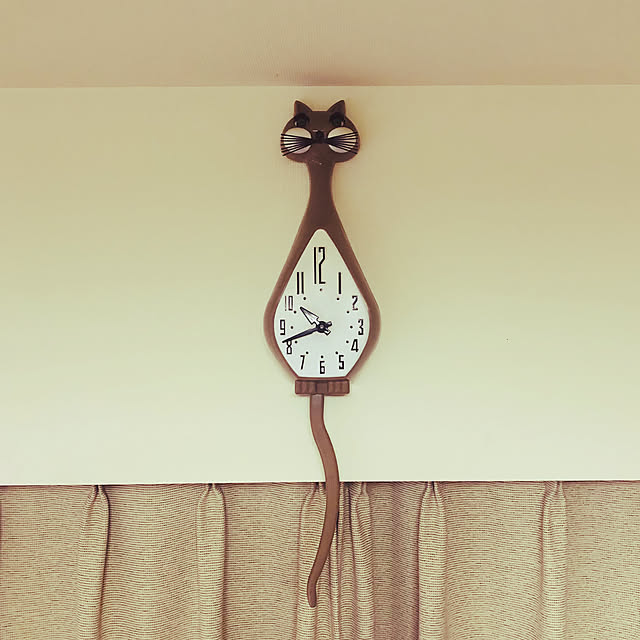 SIMONE ANIMATED WALL CAT CLOCK-