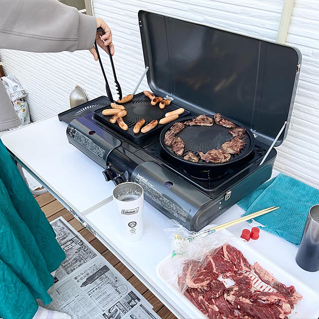 ROMAの-コンロ 岩谷産業 CB-TBG-2 テーブルトップ BBQ フラットツイン Sイワタニ バーベキュー カセットガス グリル アウトドア キャンプ 底面フラットの家具・インテリア写真