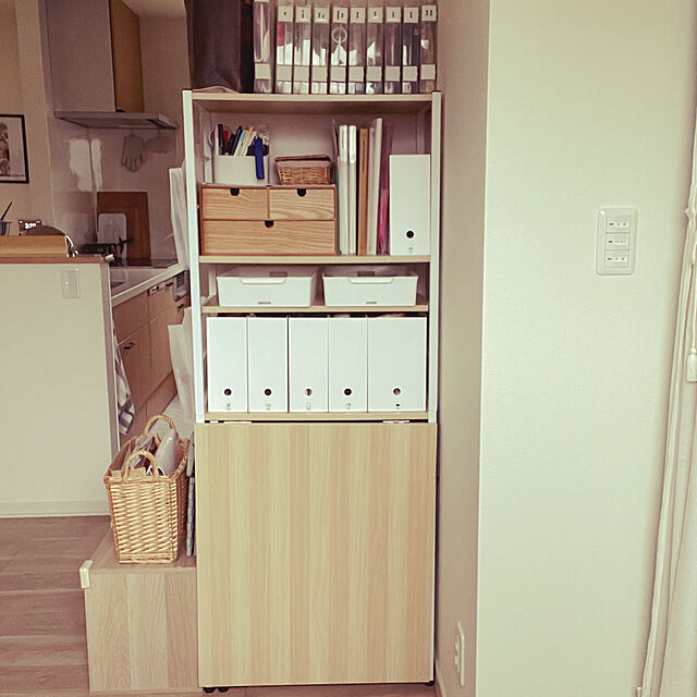 Uka.....yのニトリ-A4ファイルケース Nオール ワイド(ホワイト) 収納ケース 収納ボックス の家具・インテリア写真