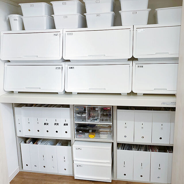 mizukihiromi2614のニトリ-簡単組立て Nクリック ボックス レギュラー2段(ホワイトウォッシュ) の家具・インテリア写真