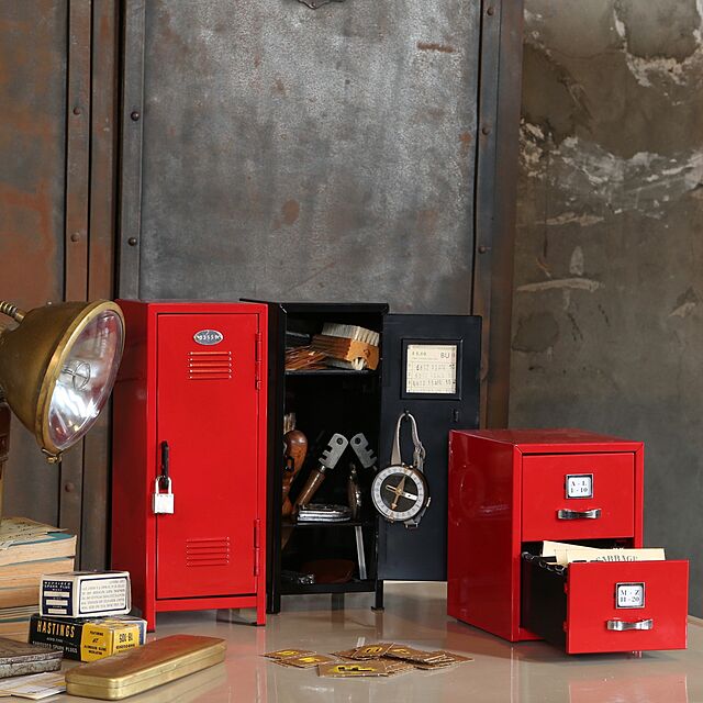 DULTONの-METAL CARD CABINET REDの家具・インテリア写真