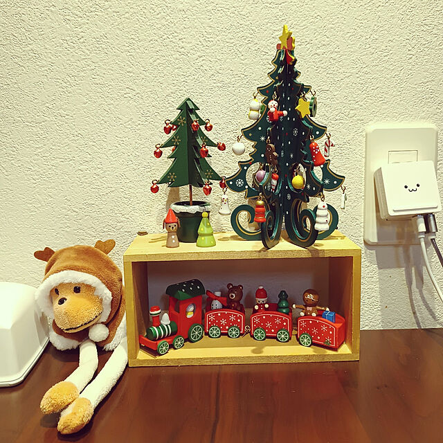 tomoのzjuan-クリスマスツリー 卓上 クリスマスプレゼント 卓上 木製 おもちゃ クリスマス 飾り オーナメント 置物 飾り付け デコレーション 装飾 (グリーン)の家具・インテリア写真